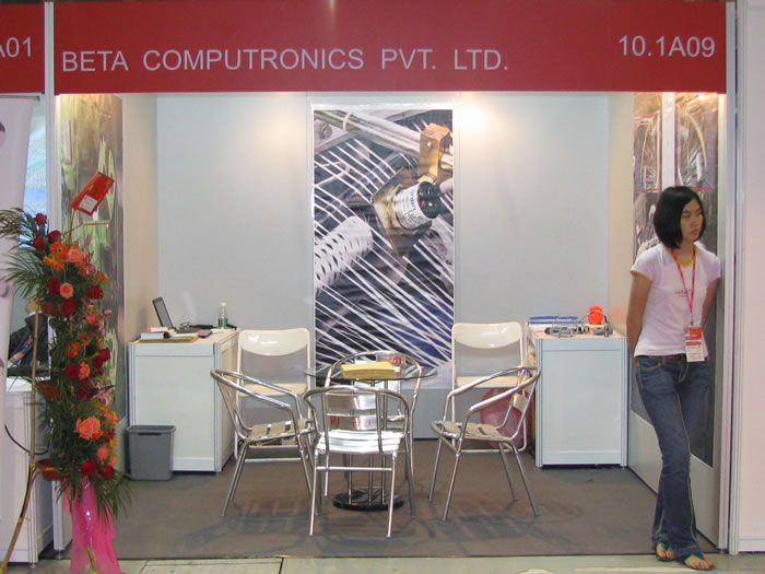 Beta Computronics exhibition display at China Plas, 2009