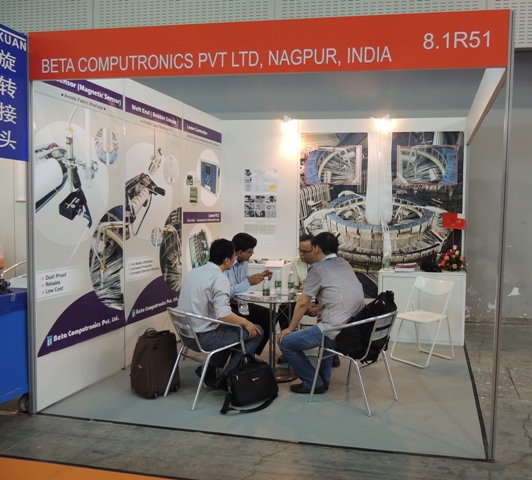 Beta Computronics exhibition display at China Plas, 2013