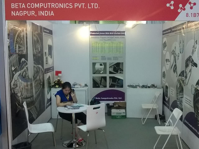Beta Computronics exhibition display at China Plas, 2015