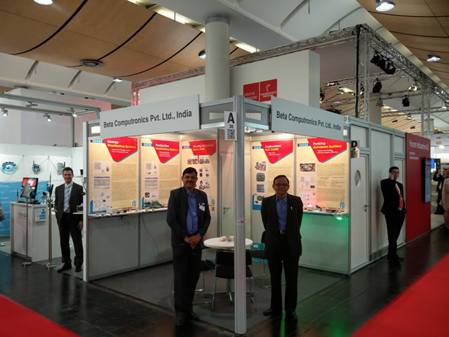 Beta Computronics exhibition display at Hannover Messe, 2016